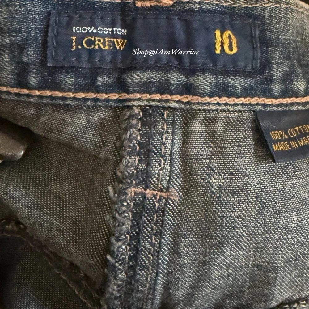 J.Crew RARE Vintage Broken-in indigo Denim A-Line Midi skirt *shop@iamwarrior